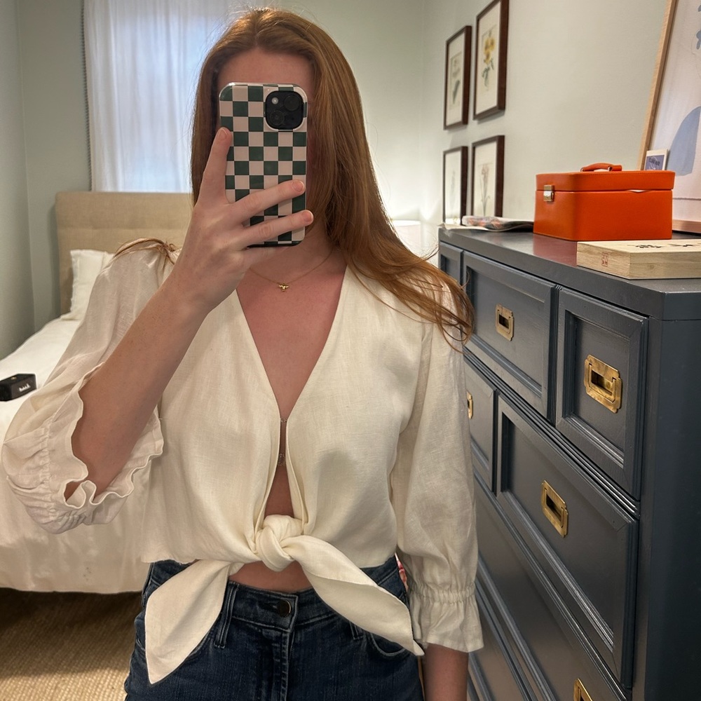 Faithful the Brand Jamais Linen Top (Size XS)